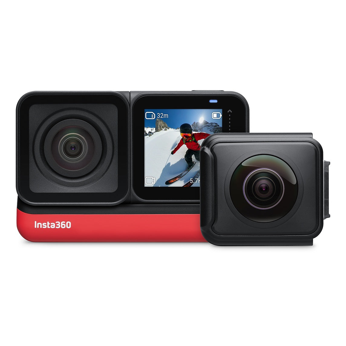 Insta360 ONE R Twin Edition India 5.7K Panoramic Sports Action Camera 4K 60fps Wide Angle FlowState Anti-Shake IPX8 Waterproof Twin Edition (360 & 4K)