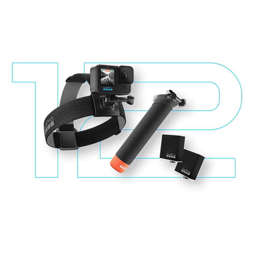 GoPro HERO12 Waterproof Action Camera with Front & Rear LCD Screens, 5.3K60 Ultra HD Video, HyperSmooth 6.0 + AutoBoost, Live Streaming with Enduro Battery (1-Yr International + 1-Yr India Warranty)