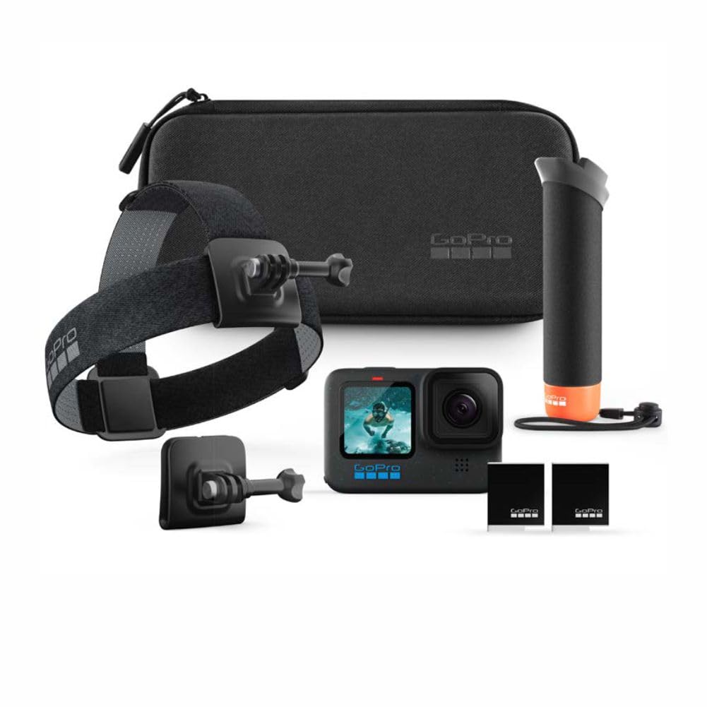 GoPro HERO12 Waterproof Action Camera with Front & Rear LCD Screens, 5.3K60 Ultra HD Video, HyperSmooth 6.0 + AutoBoost, Live Streaming with Enduro Battery (1-Yr International + 1-Yr India Warranty)