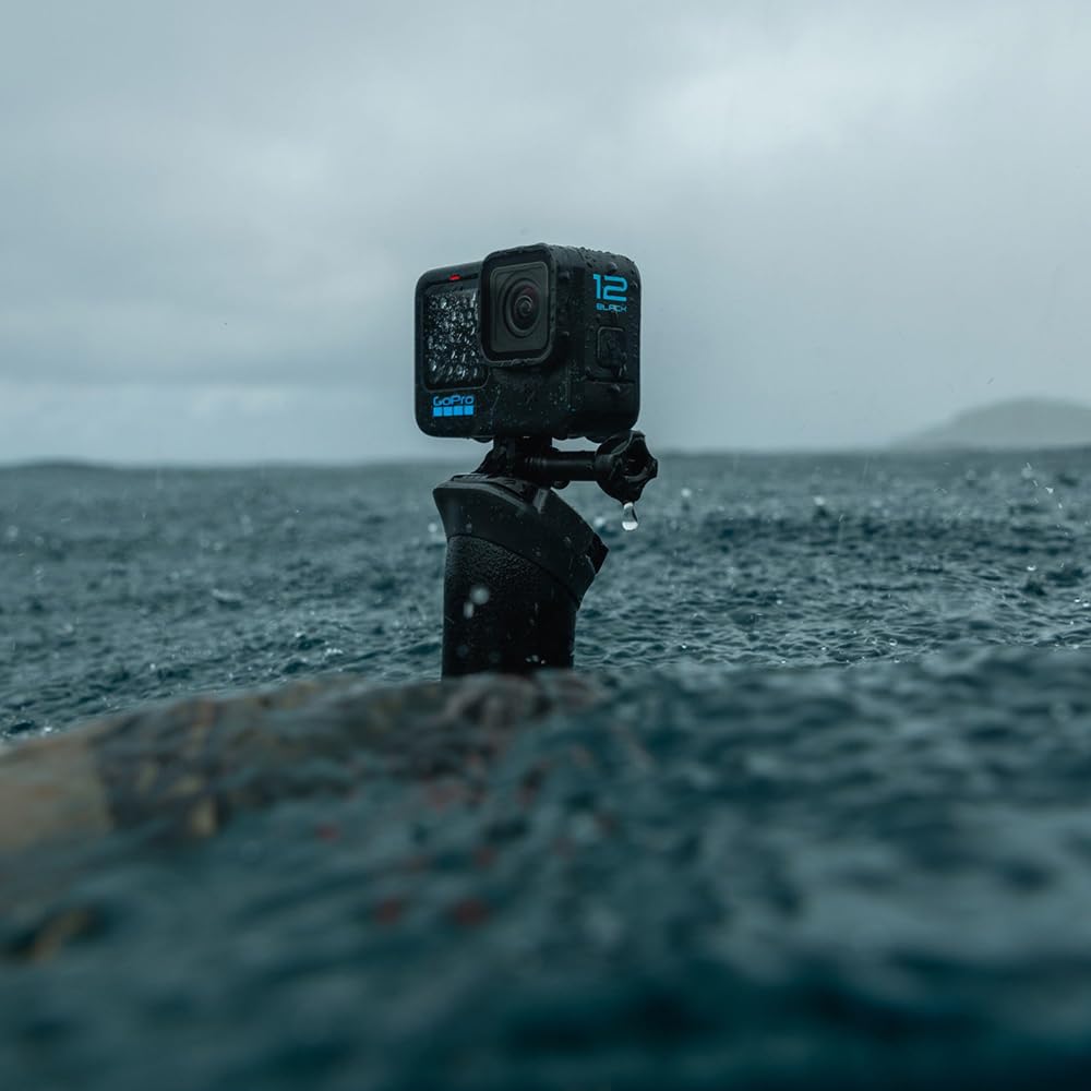 GoPro HERO12 Waterproof Action Camera with Front & Rear LCD Screens, 5.3K60 Ultra HD Video, HyperSmooth 6.0 + AutoBoost, Live Streaming with Enduro Battery (1-Yr International + 1-Yr India Warranty)