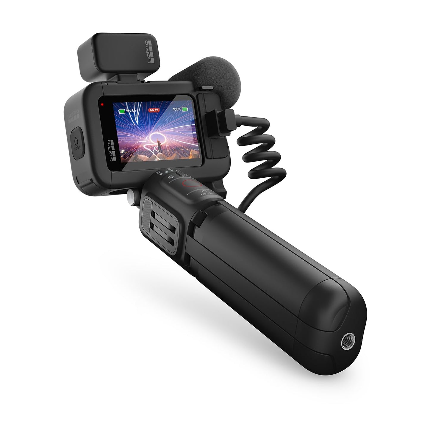 GoPro HERO12 Waterproof Action Camera with Front & Rear LCD Screens, 5.3K60 Ultra HD Video, HyperSmooth 6.0 + AutoBoost, Live Streaming with Enduro Battery (1-Yr International + 1-Yr India Warranty)