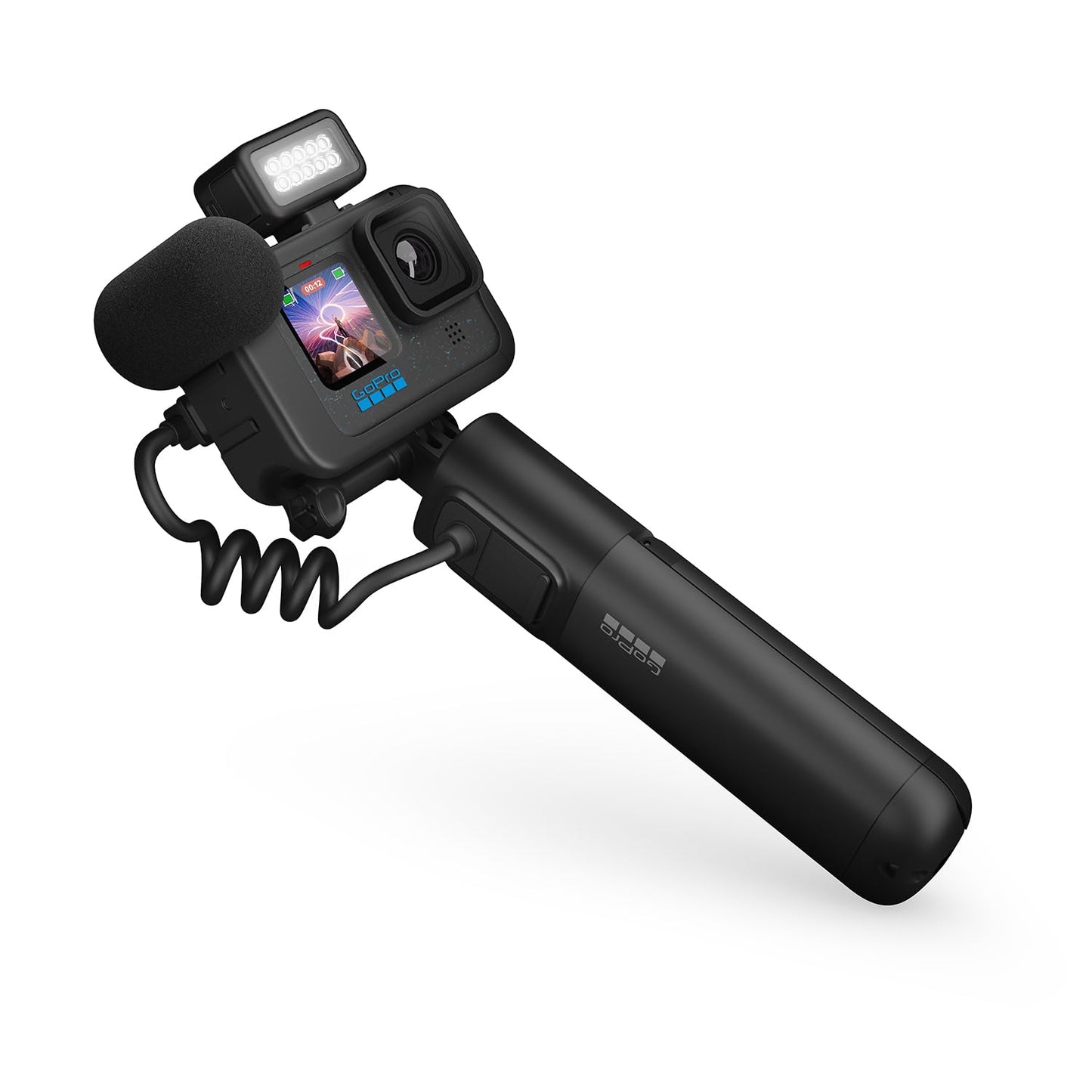 GoPro HERO12 Waterproof Action Camera with Front & Rear LCD Screens, 5.3K60 Ultra HD Video, HyperSmooth 6.0 + AutoBoost, Live Streaming with Enduro Battery (1-Yr International + 1-Yr India Warranty)