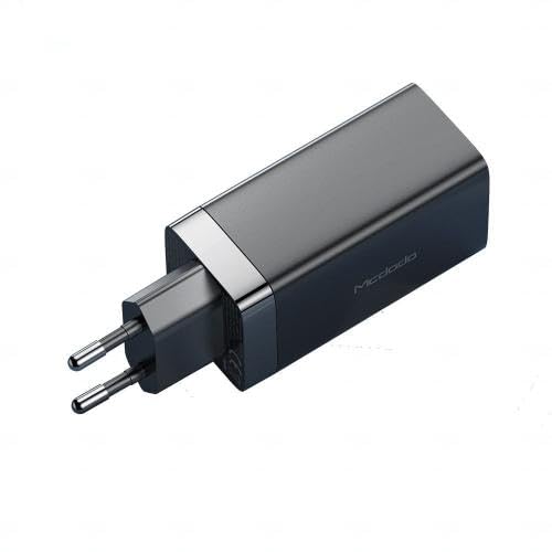 MCDODO GaN Charger India Dual USB-C + A Charger [ 65W PD 3.0 GaN Tech ] Type C Power Delivery Adapter Compatible with 60W 45W 30W MacBook Pro Air 15 13 iPad Pro XPS Avita Liber iPhone 11 Pro XS Max XR S20 Note 20