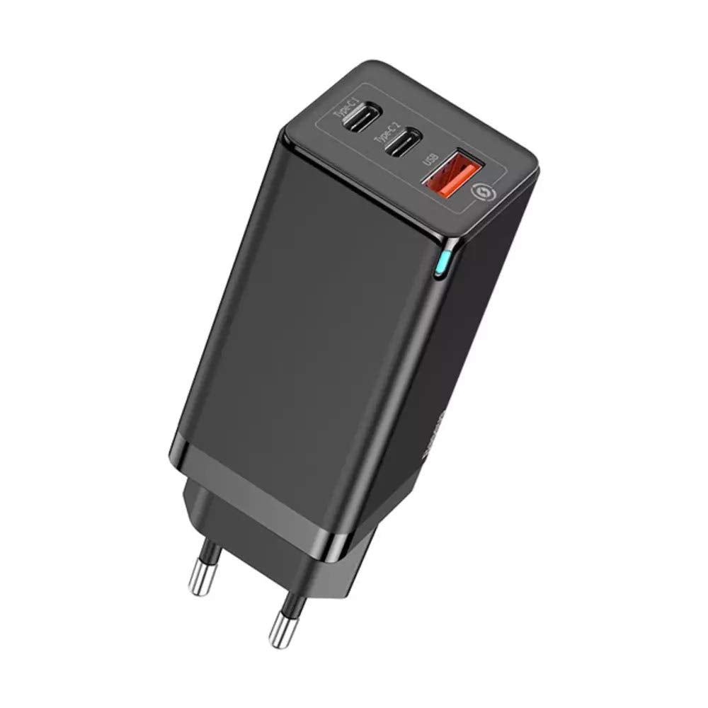 Baseus 65W GaN Fast Charger India with Quick Charge 4.0 3.0 AFC SCP PE+ QC4+ USB PD Charger for Apple iPhone 11 X XS Pro MacBook Pro Xiaomi Samsung Huawei