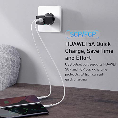 Baseus 65W GaN Fast Charger India with Quick Charge 4.0 3.0 AFC SCP PE+ QC4+ USB PD Charger for Apple iPhone 11 X XS Pro MacBook Pro Xiaomi Samsung Huawei