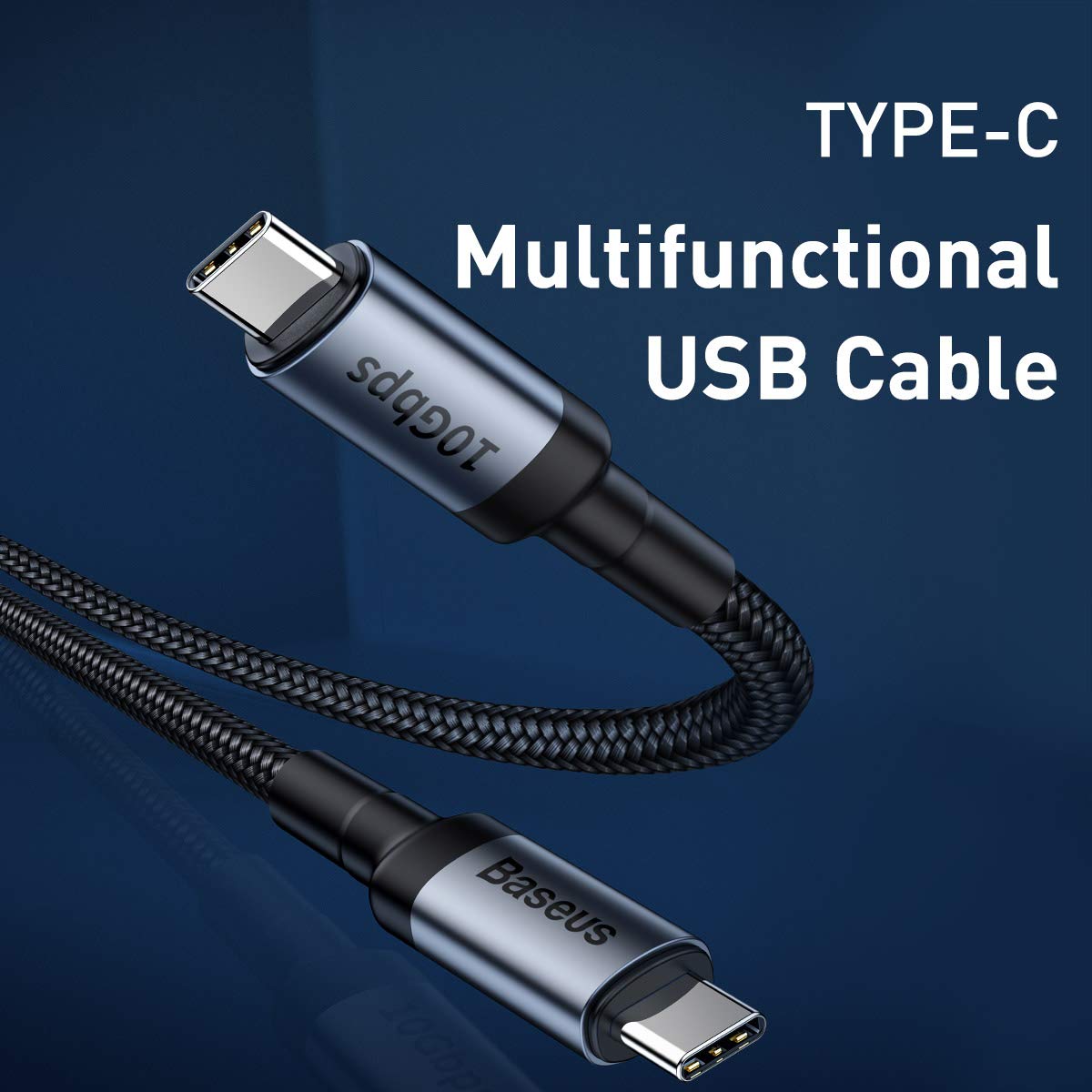 Baseus Cafule Series USB 3.1 Type C to USB C Cable for MacBook 100W/20V 5A Gen 2 PD Quick Charge 4.0 3.0 for Samsung, Apple,Xiaomi USBC USB-C Charger Cord
