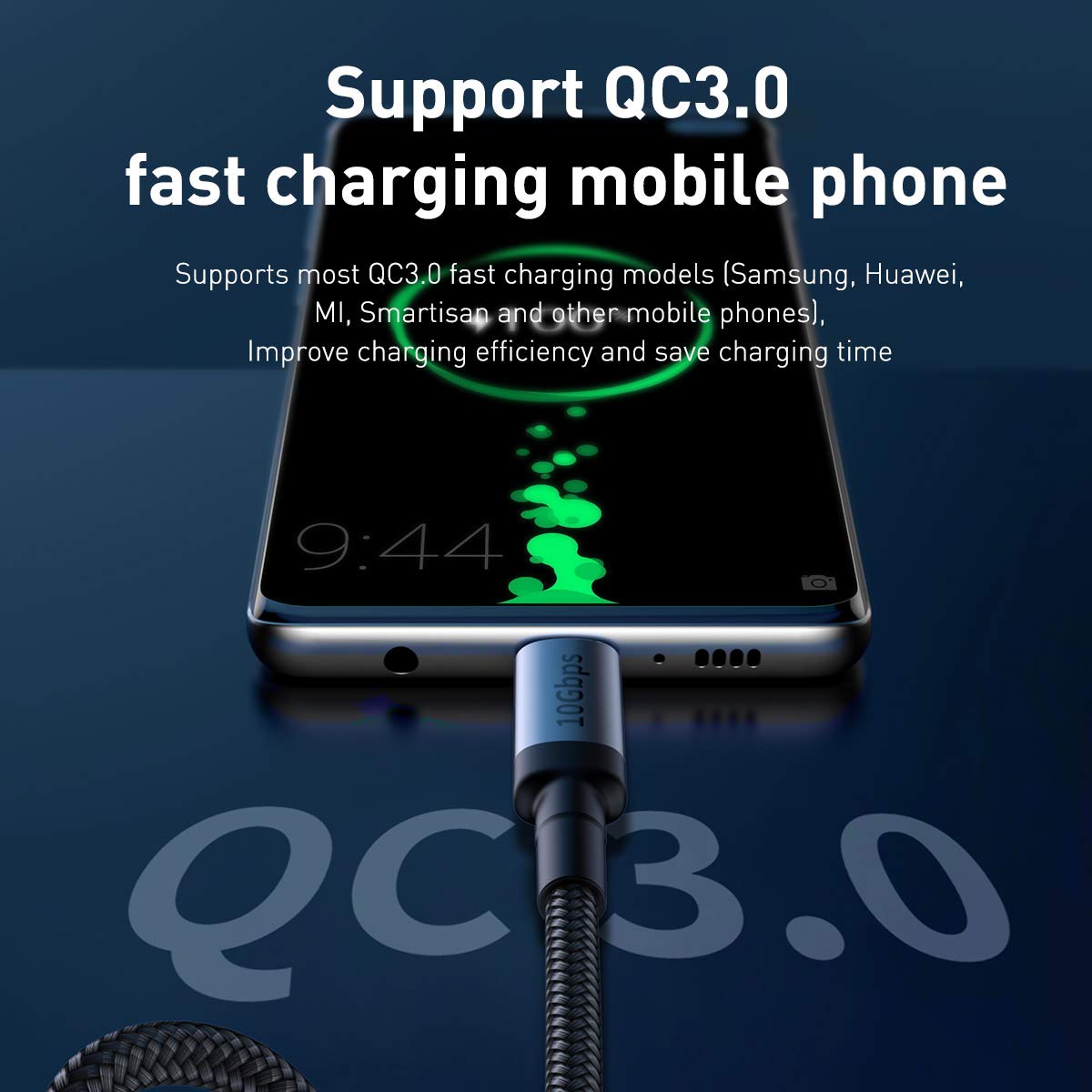 Baseus Cafule Series USB 3.1 Type C to USB C Cable for MacBook 100W/20V 5A Gen 2 PD Quick Charge 4.0 3.0 for Samsung, Apple,Xiaomi USBC USB-C Charger Cord