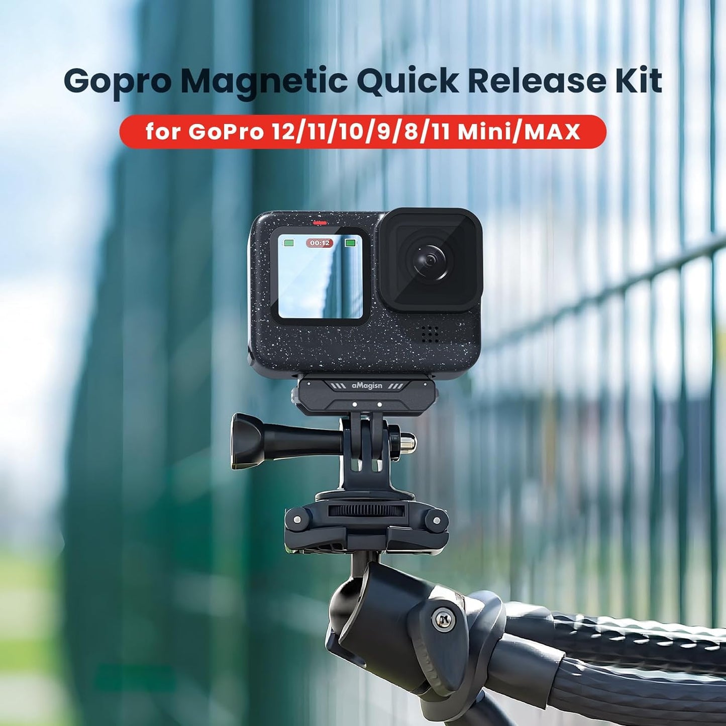 iEDS Magnetic Quick Release Mount for GoPro 8/9/10/11/12 Mini max Action Camera
