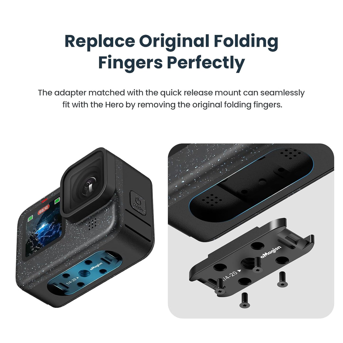 iEDS Magnetic Quick Release Mount for GoPro 8/9/10/11/12 Mini max Action Camera