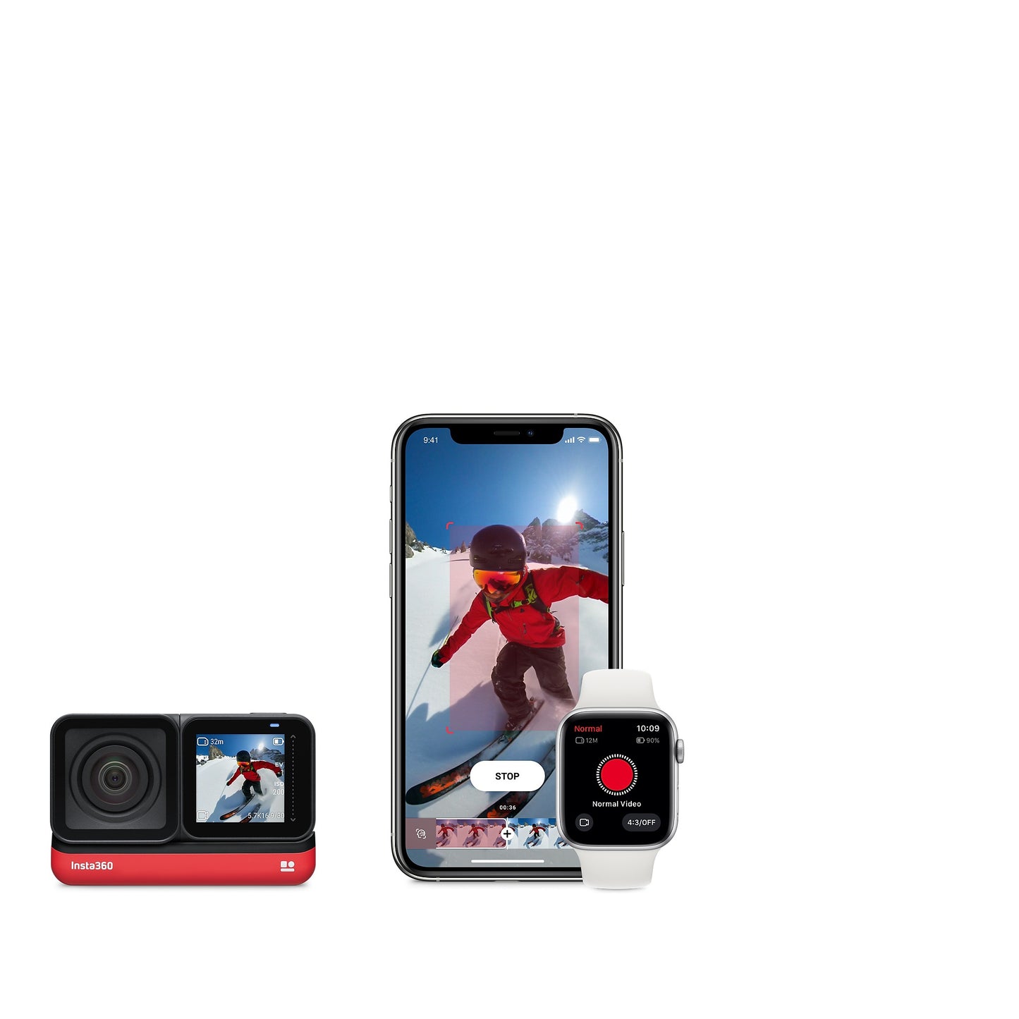 Insta360 ONE R Twin Edition India 5.7K Panoramic Sports Action Camera 4K 60fps Wide Angle FlowState Anti-Shake IPX8 Waterproof Twin Edition (360 &amp; 4K)