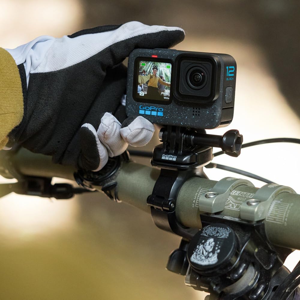 GoPro HERO12 Waterproof Action Camera with Front & Rear LCD Screens, 5.3K60 Ultra HD Video, HyperSmooth 6.0 + AutoBoost, Live Streaming with Enduro Battery (1-Yr International + 1-Yr India Warranty)