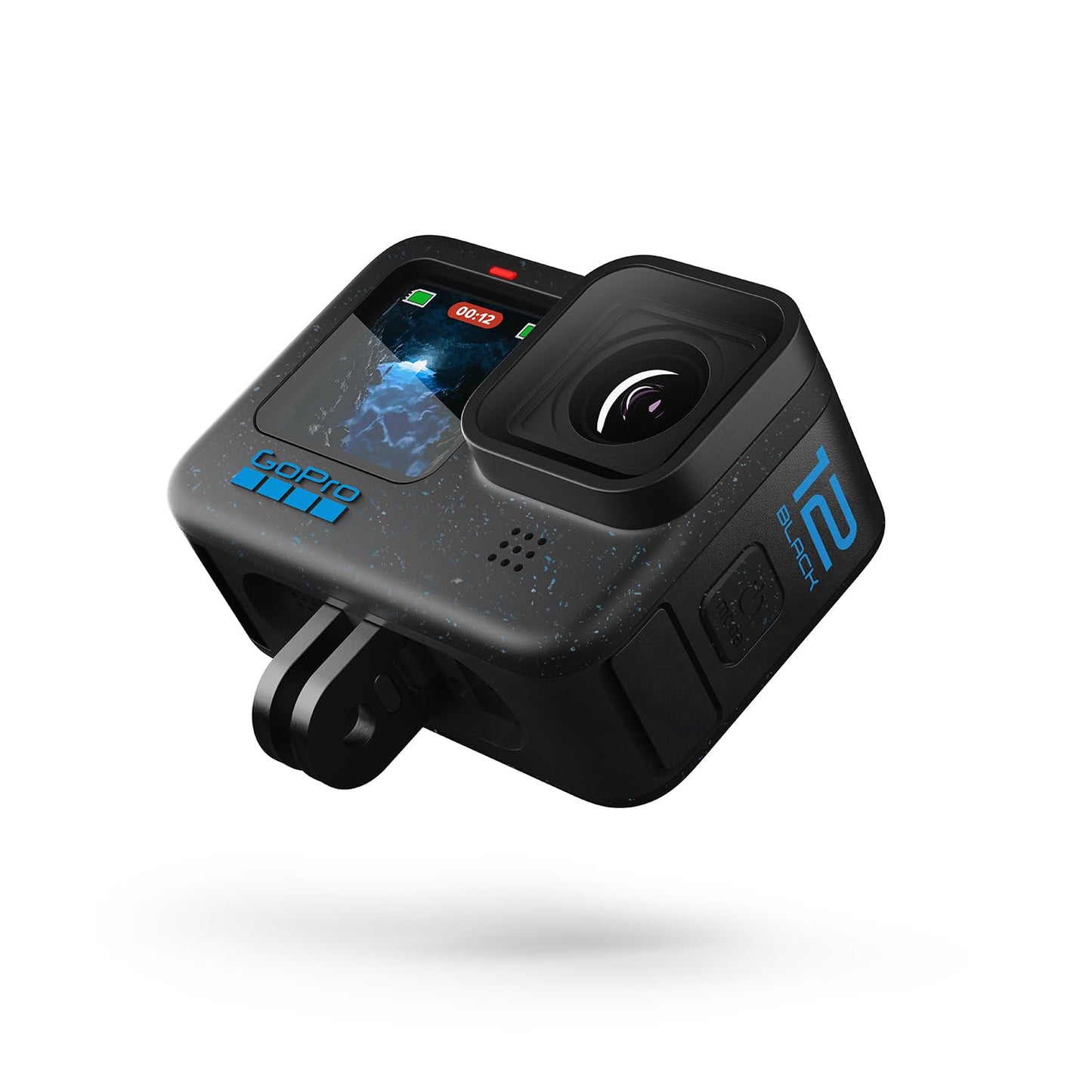 GoPro HERO12 Waterproof Action Camera with Front & Rear LCD Screens, 5.3K60 Ultra HD Video, HyperSmooth 6.0 + AutoBoost, Live Streaming with Enduro Battery (1-Yr International + 1-Yr India Warranty)